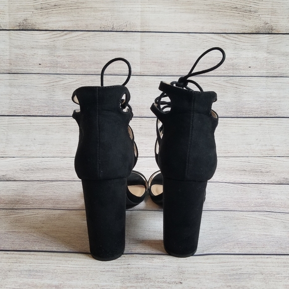 Charlotte Russe | NWT Black Sienna Lace Up Heels - Picture 8 of 9